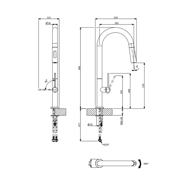Μπαταρία νεροχύτη Tozo Gold